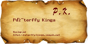 Péterffy Kinga névjegykártya