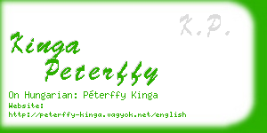 kinga peterffy business card